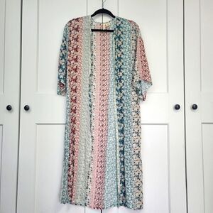 Sky and sparrow mix print kimono, S/M
